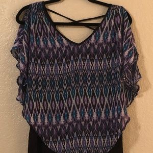 I.N. Studio | Poncho Blouse | Petite L